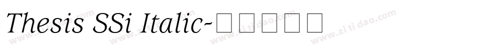 Thesis SSi Italic字体转换